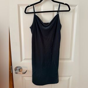 Banana Republic hunter green cowl neck dress small petite